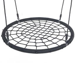 40" Spider Web Swing Nylon Rope Swivel Tree Net Assembled Black