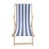 Populus wood sling chair blue Stripe Broad  Dark blue Strip