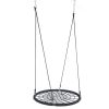 40" Spider Web Swing Nylon Rope Swivel Tree Net Assembled Black