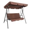 Free shipping Stable and durable three-person greenhouse coffee garden swing chair with roof 170*110*153cm With Canopy and Cushion 250kg Load-Bearing