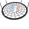 40" Spider Web Swing Nylon Rope Swivel Tree Net Assembled Black