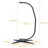 Free shipping Hammock Chair Stand Only - Metal C-Stand for Hanging Hammock Chair,Porch Swing - Indoor or Outdoor Use - Durable 300 Pound Capacity,Blac