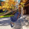 Oxford Cloth Hardwood With Cup Holder Wooden Stick Perforated 100kg Seaside Courtyard Oxford Cloth Hanging Chair Blue RT
