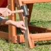 Wooden Swing Set with Slide, Outdoor Playset Backyard Activity Playground Climb Swing Outdoor Play Structure for Toddlers, Ready to Assemble Wooden Sw