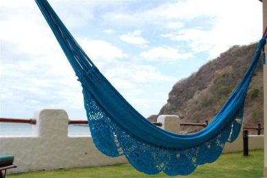 Nicaraguan Hammock - Deluxe (Color: Celeste Aqua - SKU NHD-CELESTE)