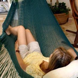Mayan Hammock - Double (Color: Forest Green - SKU #10-MHD-FG)