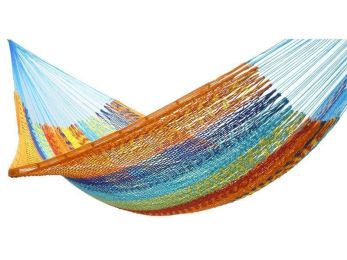 Mayan Hammock - XL Family-sized Thick Cord (Color: Hot Colors - SKU #24-MHXLTC-H)
