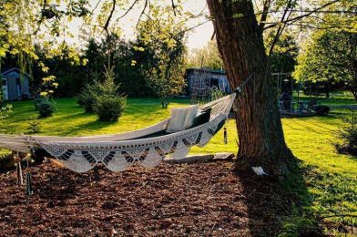 Nicaraguan Hammock - Deluxe (Color: Blue, White & Green Stripes - SKU NHD-BWGS)