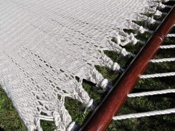 Polyester Rope Hammock - Soft-Woven Deluxe (Color: Cream - SKU 50703- Cream)