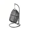 Single Free Standing Swing Chair For Home, Modern Nest Design, 300 LBS Capacity (37.4x41.34x76.77)