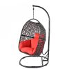 Single Free Standing Swing Chair For Home, Modern Nest Design, 300 LBS Capacity (37.4x41.34x76.77)