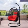 Single Free Standing Swing Chair For Home, Modern Nest Design, 300 LBS Capacity (37.4x41.34x76.77)