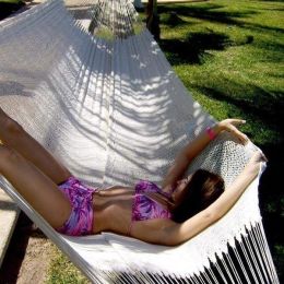 Mayan Hammock - XL Family-sized Thick Cord (Color: Natural - SKU #24-MHXLTC-N)